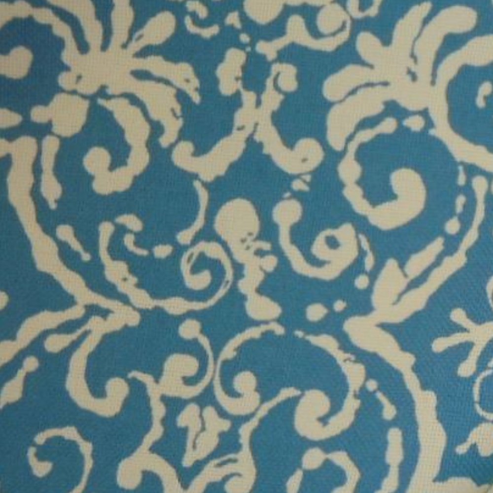 Outdoor Print Affair Cornflower Fabric